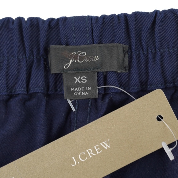 New J.CREW Size XS Pull On Mini Skirt with Patch Pockets in Navy NWT - Picture 7 of 7